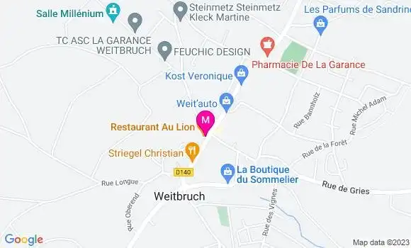 Localisation Restaurant  Au Lion