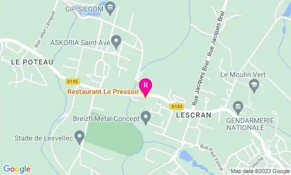 Localisation Restaurant  Le Pressoir