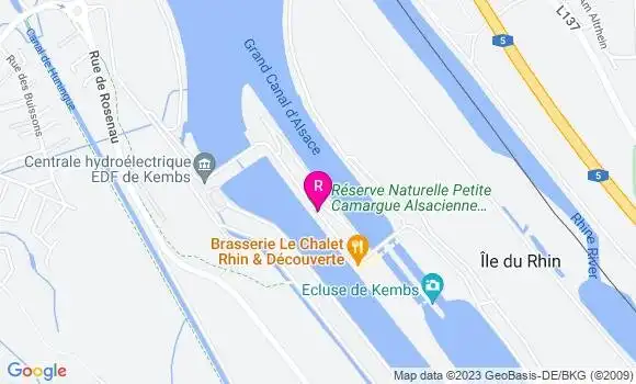 Localisation Restaurant  Rhin et Découverte