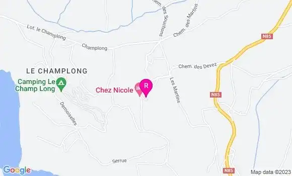 Localisation Restaurant  Chez Nicole