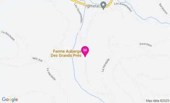 Localisation Auberge Ferme des Grands Prés