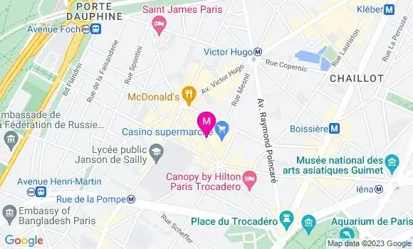 Localisation Restaurant  Le Paris Seize