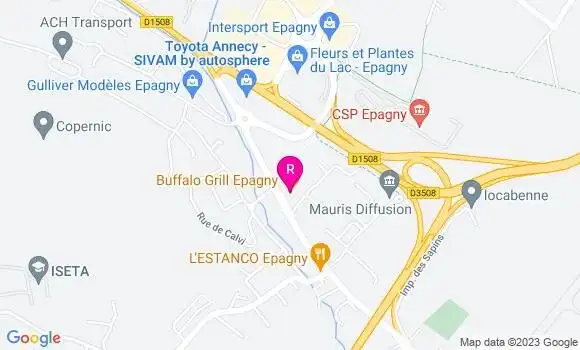 Localisation Restaurant Grill Buffalo Grill