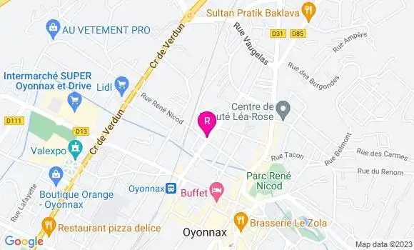 Localisation Restaurant Hôtel Grand Clément