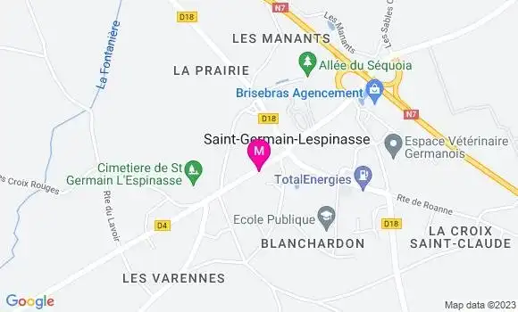 Localisation Restaurant Bar Les Frangines