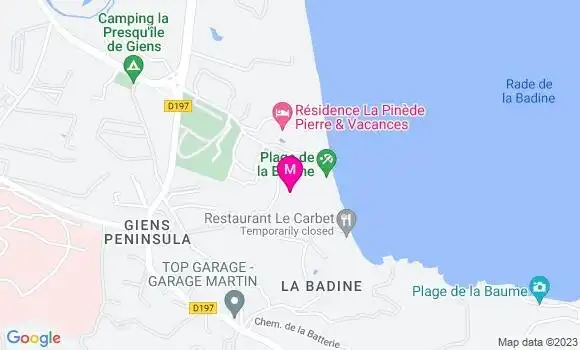 Localisation Restaurant  Le Domaine de la Mer