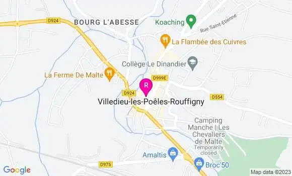 Localisation Restaurant  A la Table Ronde