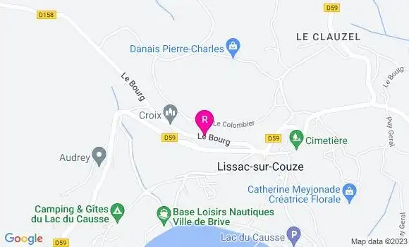 Localisation Restaurant  Le Relais de Lissac