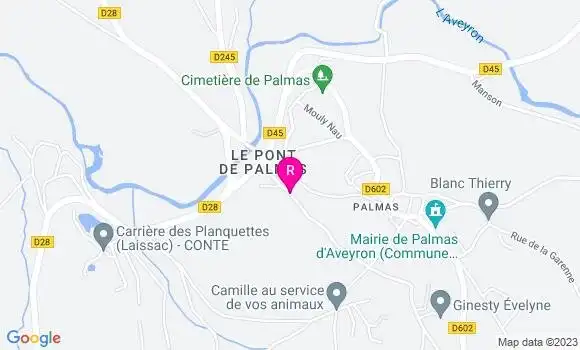Localisation Auberge du Vieux Pont
