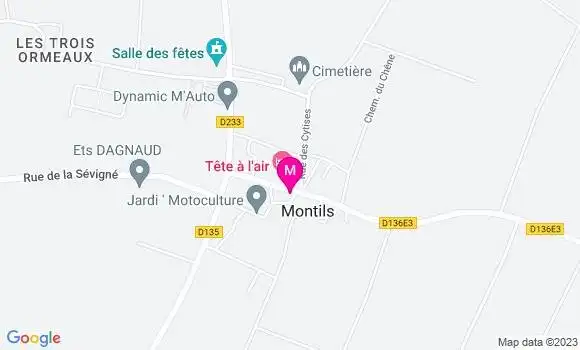 Localisation Restaurant  Le Relais de Montils