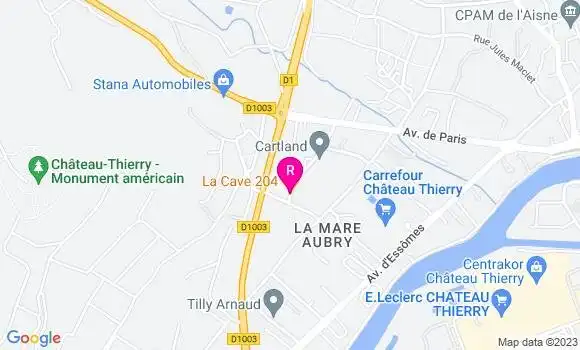 Localisation Restaurant  La Cave 204