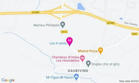 Localisation Restaurant  Les 4 Vents