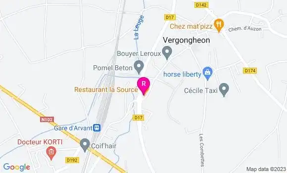 Localisation Restaurant  La Source