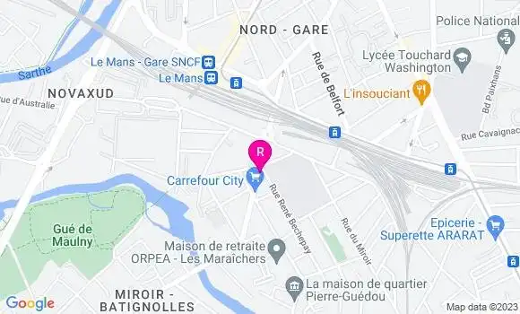 Localisation Pizzeria Place des Saveurs