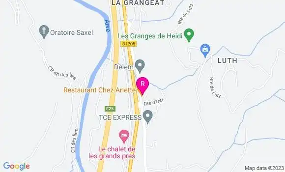 Localisation Restaurant  Chez Arlette