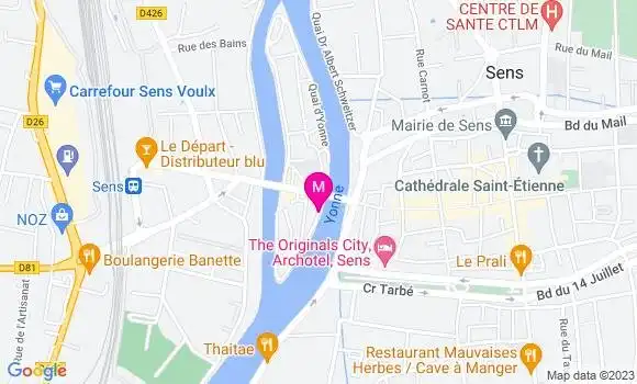 Localisation Restaurant  La Madeleine