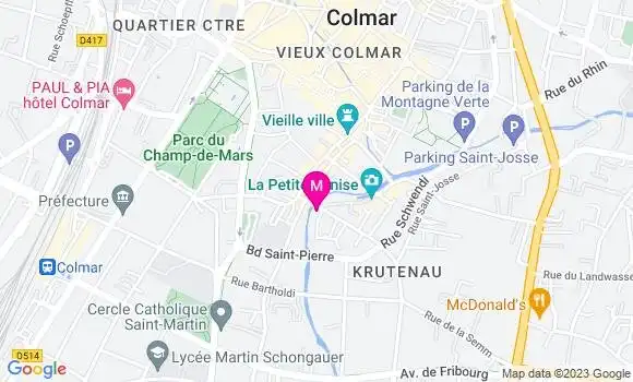 Localisation Restaurant Alsacien Les Bateliers