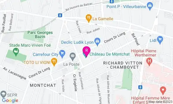 Localisation Restaurant  Château de Montchat