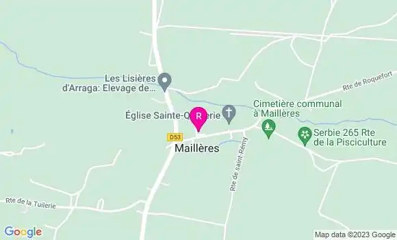 Localisation Auberge de Maillères