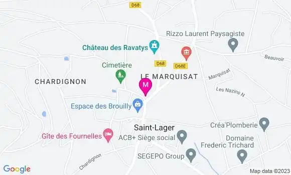 Localisation Restaurant  Le Saint Lager