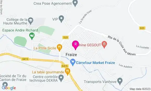 Localisation Restaurant Bar Chez Nicole