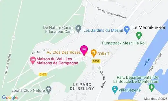 Localisation Restaurant Bar Au Clos des Roses