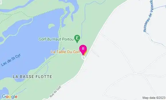 Localisation Restaurant  La Table du Golf