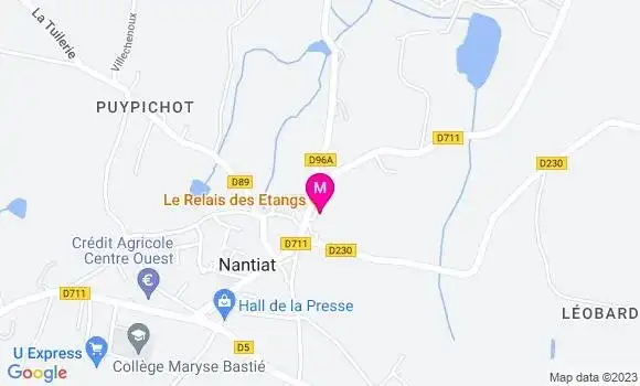 Localisation Restaurant  Le Relais des Etangs