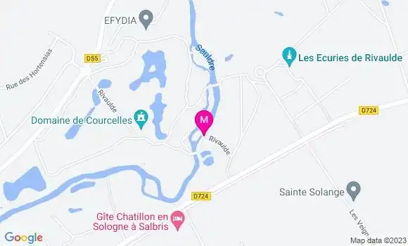 Localisation Restaurant  Les Ecuries de Rivaulde