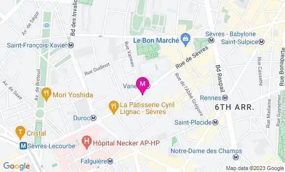 Localisation Restaurant  Le Petit Lutetia