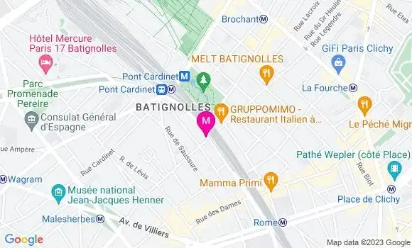 Localisation Restaurant Couscous Au Couscous des Batignolles