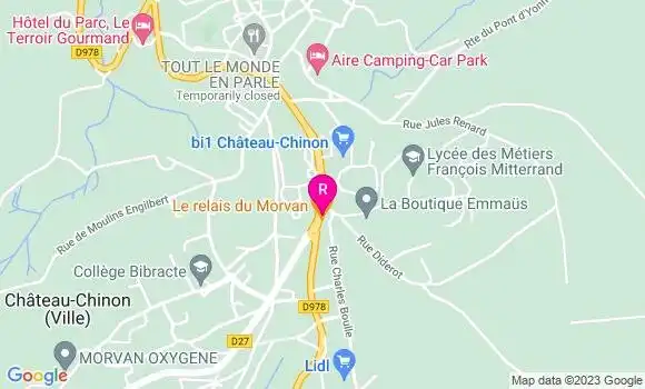 Localisation Restaurant  Le Relais du Morvan