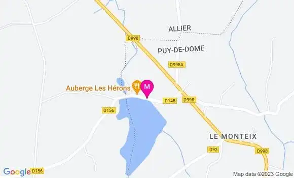 Localisation Auberge Les Hérons