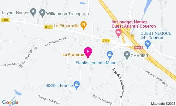 Localisation Restaurant  La Fraterne
