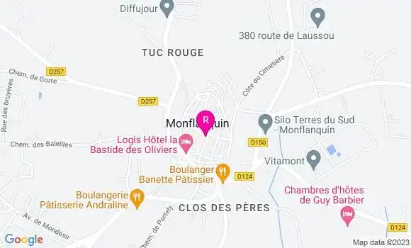 Localisation Restaurant  La Terrasse des Arts