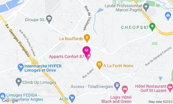 Localisation Brasserie Le Saint Lazare