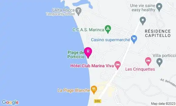 Localisation Restaurant Fruits de Mer A Marana