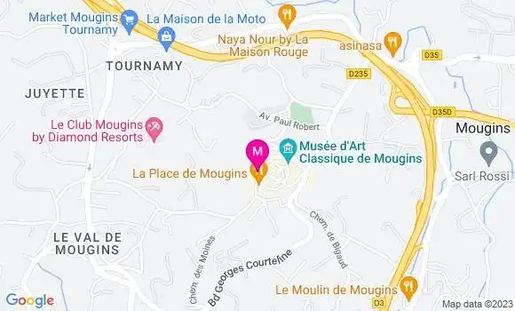 Localisation Le Bistrot de Mougins