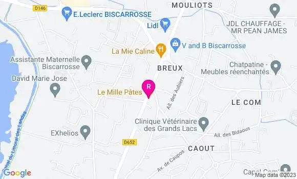 Localisation Restaurant  Le Mille Pâtes