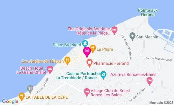 Localisation Restaurant  La Sirene des Mers