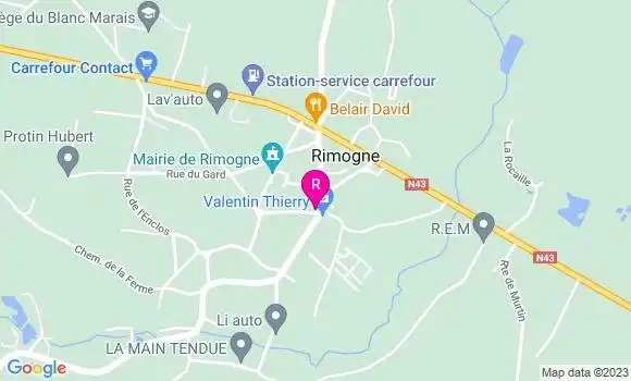 Localisation Restaurant  Valentin Thierry