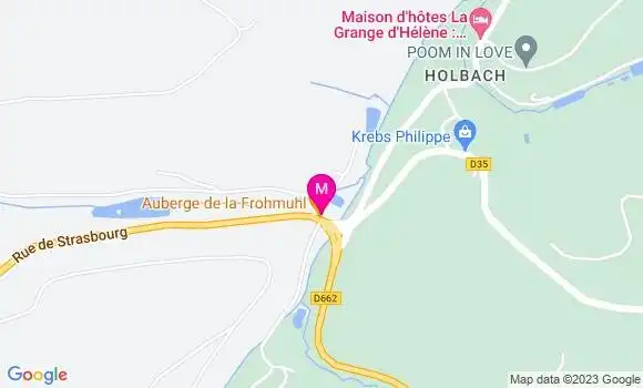 Localisation Auberge de la Frohmuhl