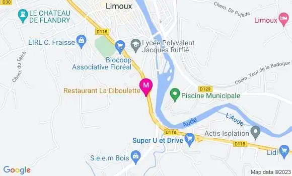 Localisation Restaurant  La Ciboulette