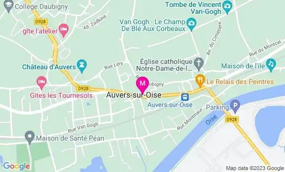 Localisation Auberge Ravoux