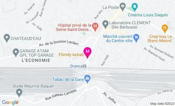 Localisation Efendy Kebab