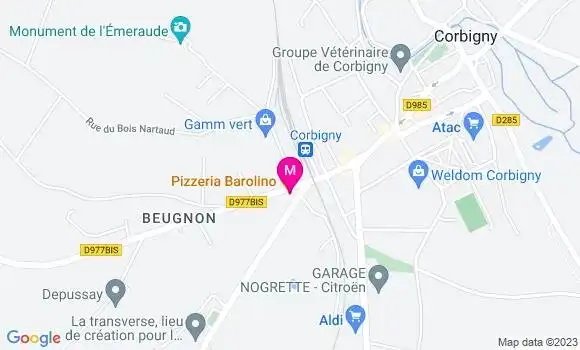 Localisation Pizzeria Barolino