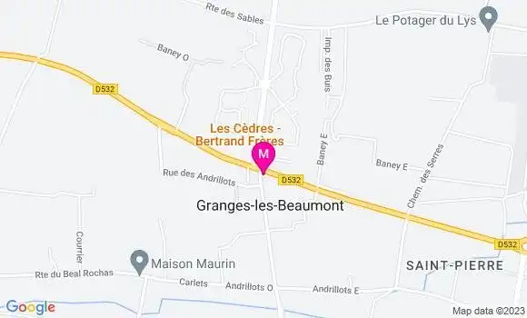 Localisation Restaurant  Les Cèdres