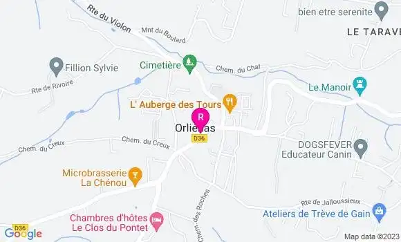 Localisation Restaurant  Chez Bernard