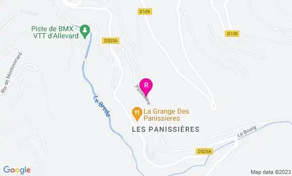 Localisation Pizzeria La Grange des Panissieres