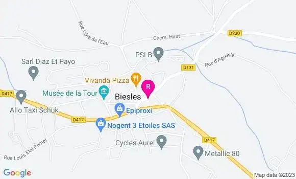 Localisation Restaurant  Le Bieslois